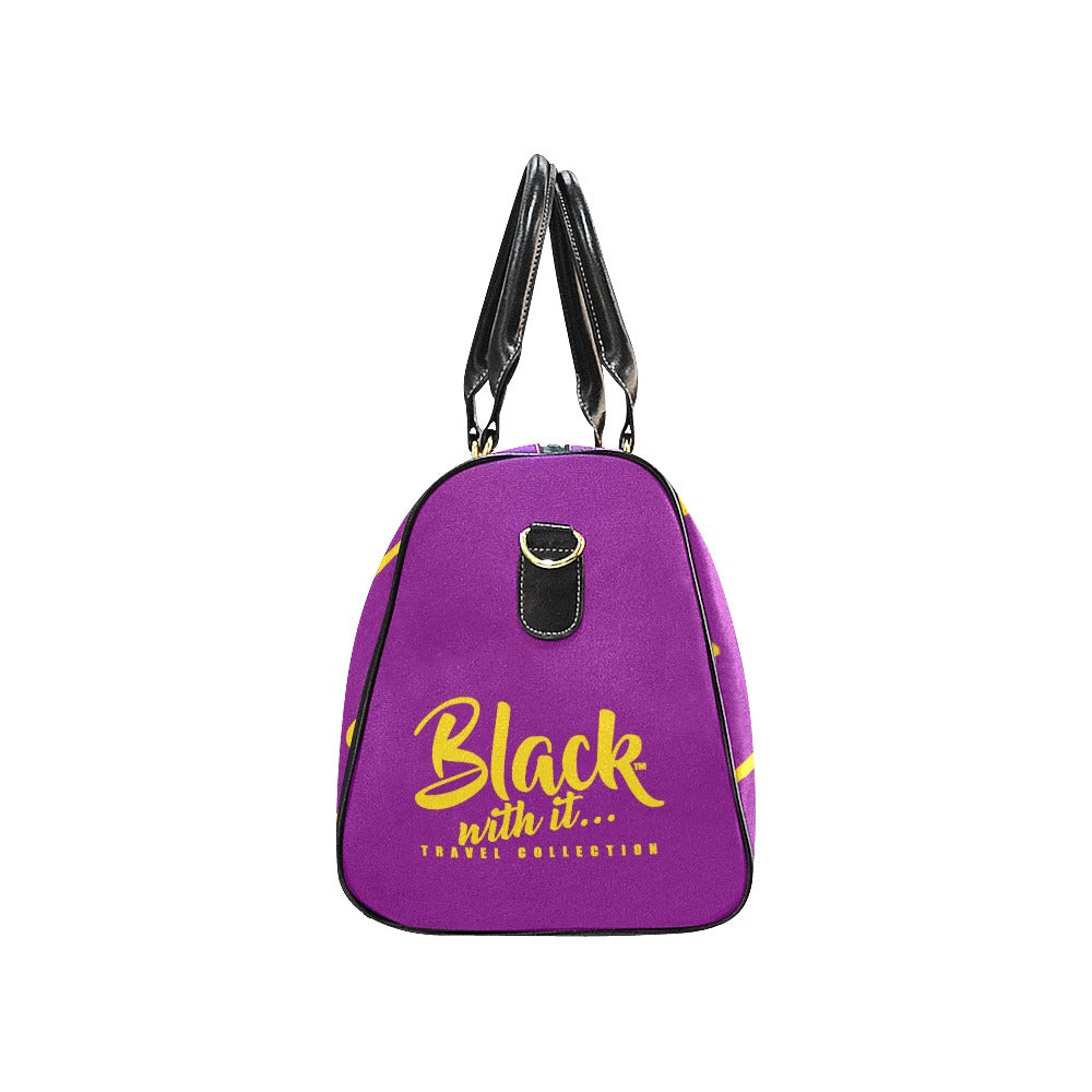 BWI: Luxury Travel Bag: Purple w/ Gold Font Large Travel Bag New Waterproof Travel Bag/Large (Model 1639)