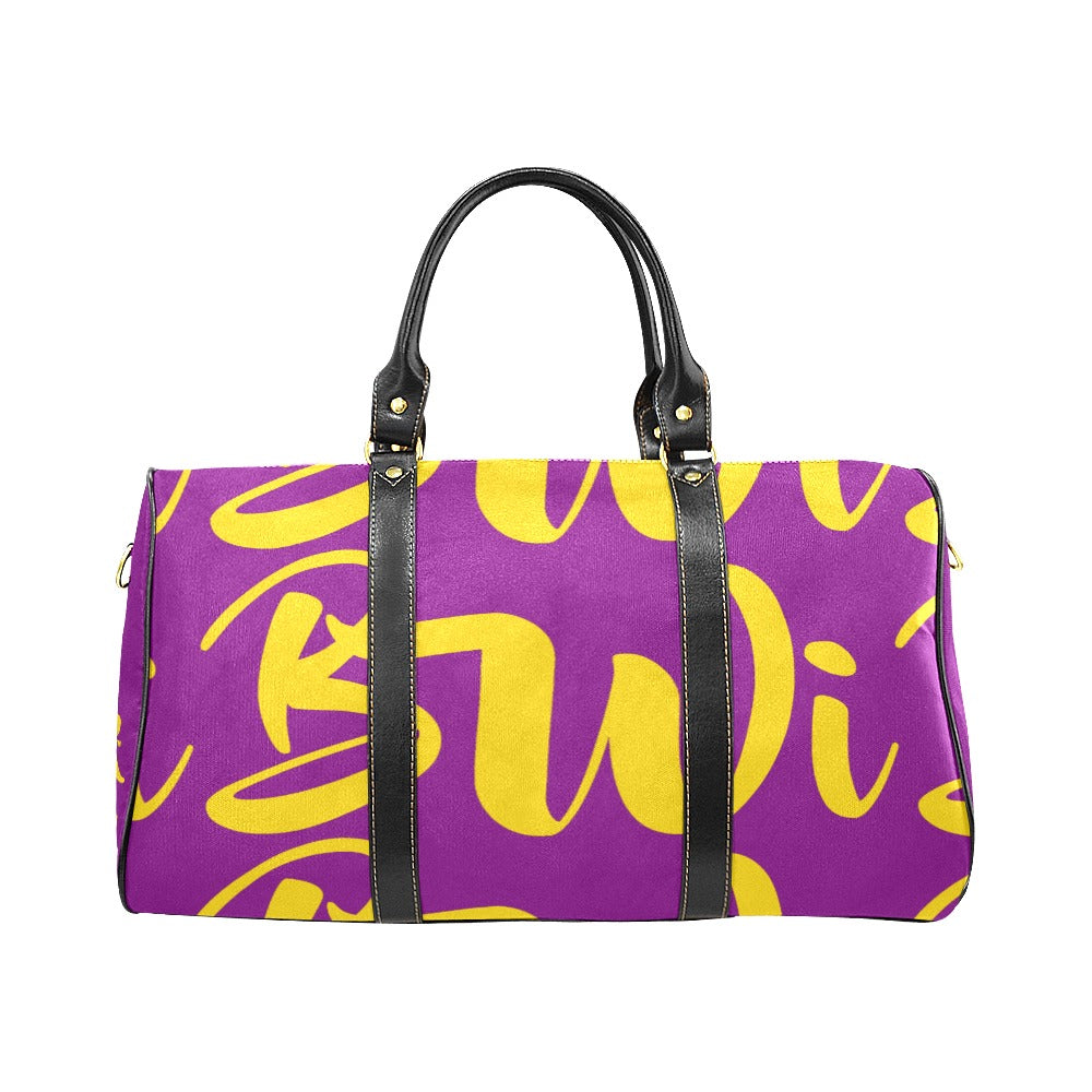 BWI: Luxury Travel Bag: Purple w/ Gold Font Large Travel Bag New Waterproof Travel Bag/Large (Model 1639)