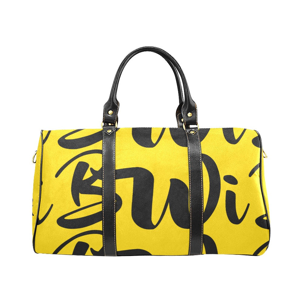BWI: Luxury Travel Bag: Gold w/ Black Font - Large New Waterproof Travel Bag/Large (Model 1639)