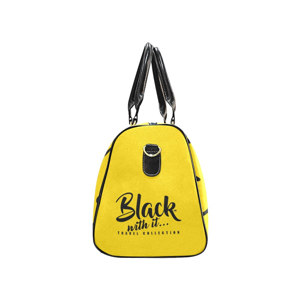 BWI: Luxury Travel Bag: Gold w/ Black Font - Large New Waterproof Travel Bag/Large (Model 1639)
