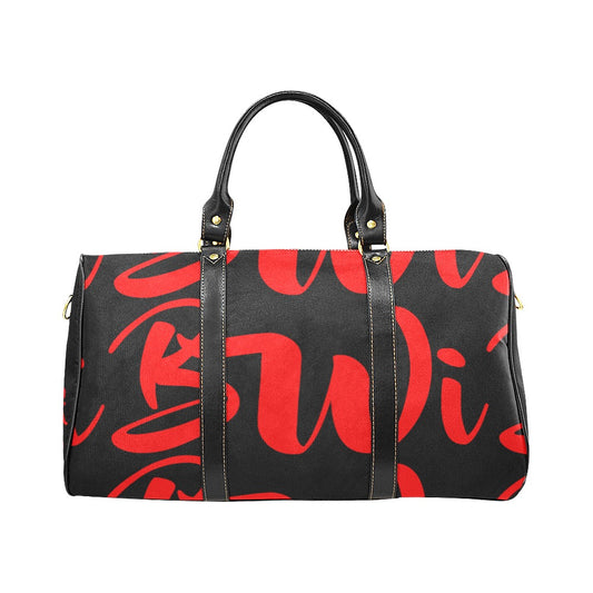 BWI: Luxury Travel Bag: Black w/ Red Font Large Travel Bag New Waterproof Travel Bag/Large (Model 1639)