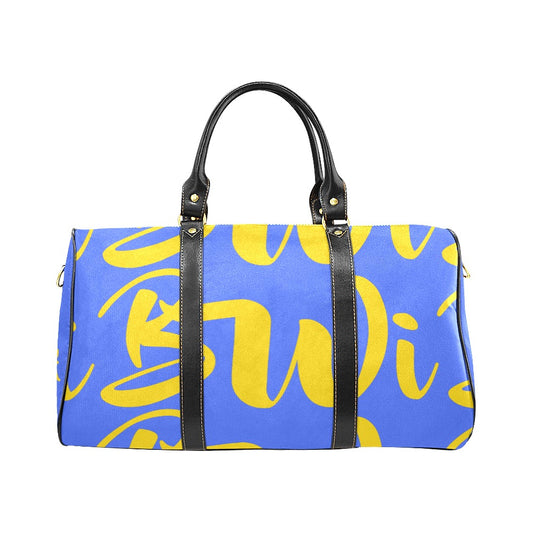 BWI: Luxury Travel Bag: Royal Blue w/ Gold Font Large Travel Bag New Waterproof Travel Bag/Large (Model 1639)