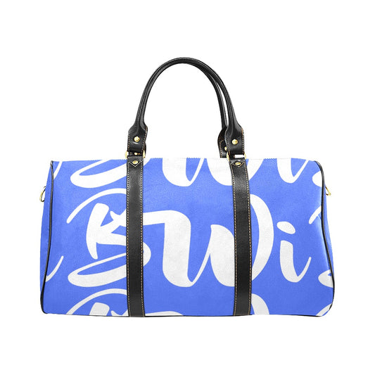 BWI: Luxury Travel Bag: Royal Blue w/ White Font Large Travel Bag New Waterproof Travel Bag/Large (Model 1639)