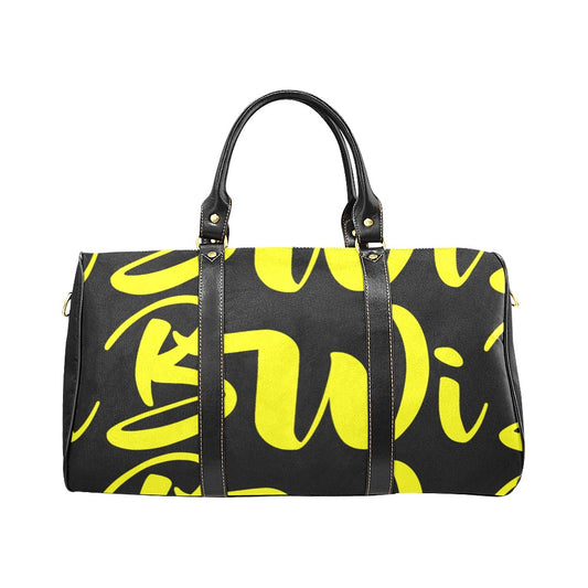 BWI: Luxury Travel Bag: Black w/ Yellow Font Large Travel Bag New Waterproof Travel Bag/Large (Model 1639)