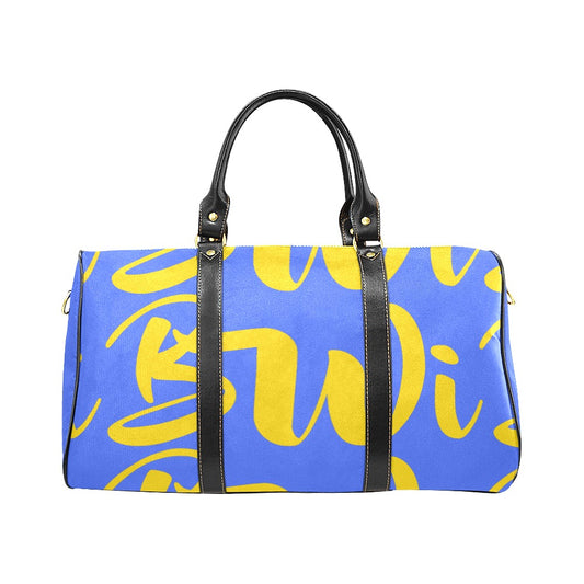 BWI: Luxury Travel Bag: Royal Blue w/ Gold Font Large Travel Bag New Waterproof Travel Bag/Large (Model 1639)
